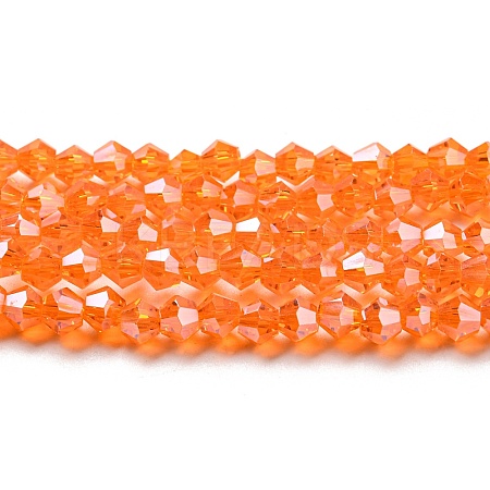 Transparent Electroplate Glass Beads Strands GLAA-F029-2mm-C11-1