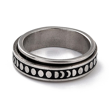 Non-Tarnish 203 Stainless Steel Rotating Spinner Fidget Band Rings for Anxiety Stress Relief LS-RJEW-G118-08P-1
