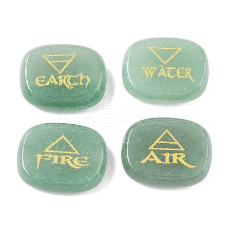 4Pcs 4 Styles Natural Green Aventurine Display Decorations G-F786-02D-05-1