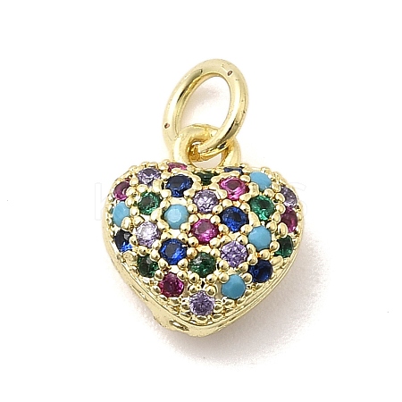 Brass Micro Pave Cubic Zirconia Pendants LS-KK-C137-01G-06-1