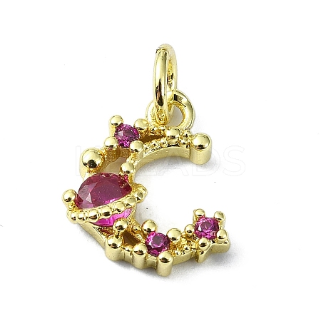 Brass Micro Pave Cubic Zirconia Pendants KK-H475-15G-04-1