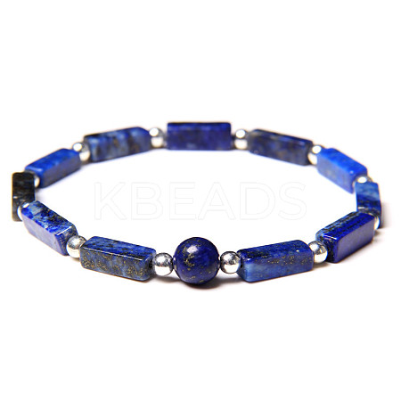 Natural Lapis Lazuli Beads Stretch Bracelets for Men Women LS-ZE2494-8-1