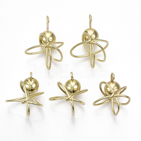 Rack Plating Alloy Wire Wrapped Pendants PALLOY-S132-152LG-RS-1