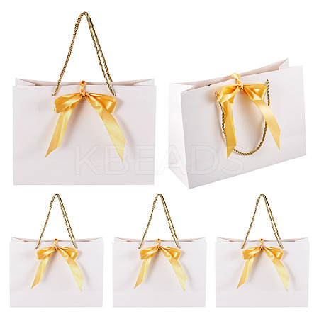 6Sets Rectangle Paper Gift Storage Bags with Handle CARB-TA0001-04A-1
