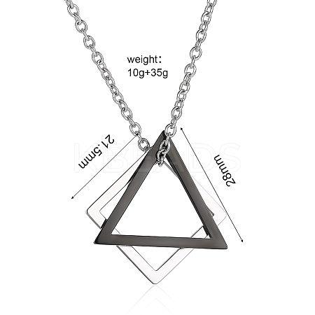 Simple Geometric Pendant Necklace TR3981-3-1