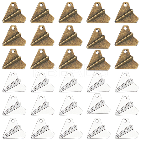 80Pcs 2 Colors Tibetan Style Alloy Pendants FIND-SC0007-30-1