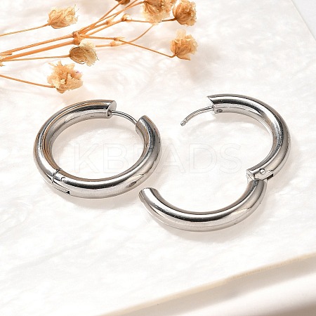 304 Stainless Steel Hoop Earrings for Women EJEW-M068-15I-P-1