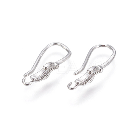 Brass Earring Hooks KK-L177-40P-1