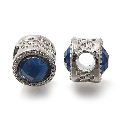 Rack Plating Alloy European Beads FIND-H005-11P-1