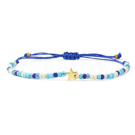 Glass Seed Beads Adjustable Bracelets KO8624-11-1
