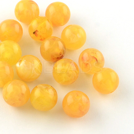 Round Imitation Gemstone Acrylic Beads OACR-R029-14mm-10-1