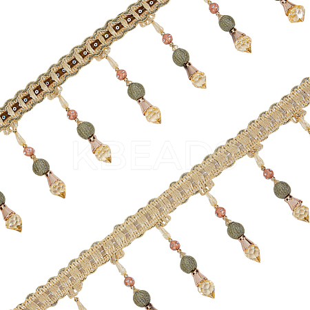 4M Polyester Fringe Lace Ribbon DIY-OC0013-57C-1