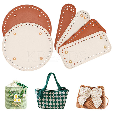 6Pcs 6 Style PU Leather Knitting Crochet Bags Nail Bottom Shaper Pad FIND-PH0009-91-1