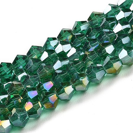 Transparent Electroplate Glass Beads Strands LS-EGLA-A039-T6mm-B10-1