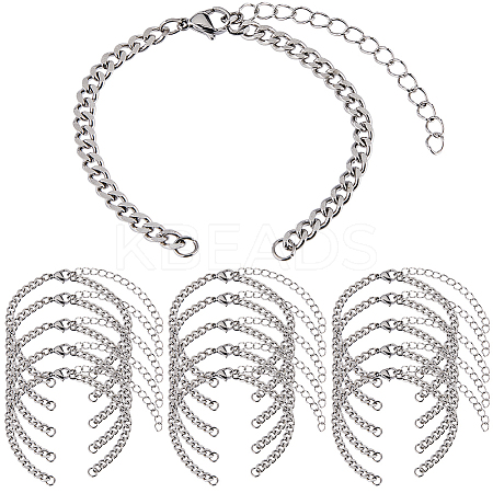 16Pcs 304 Stainless Steel Twisted Chains Bracelet Making AJEW-SC0002-50-1