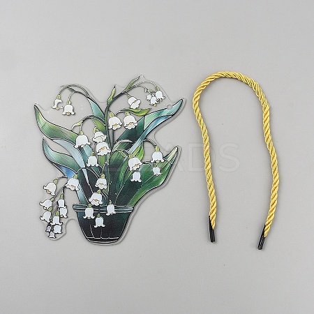 Lily of the Valley Acrylic Hanging Suncatchers AJEW-WH20064-65-1