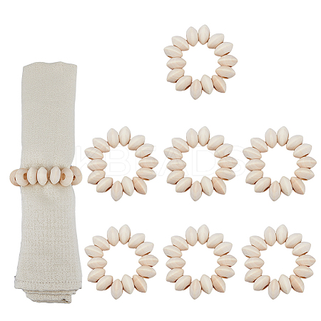 Wooden Beaded Napkin Rings AJEW-FH00005-1