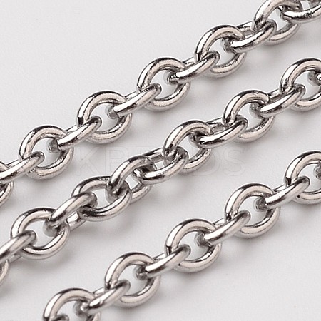 Tarnish Resistant 304 Stainless Steel Cable Chains CHS-L015-37-1