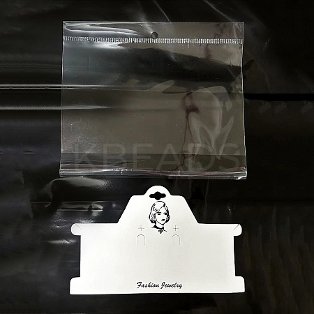 Woman Print Paper Necklace Display Cards CDIS-WH0026-07-1
