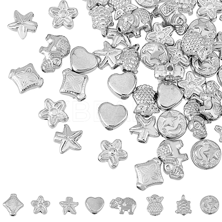 HOBBIEASY 310Pcs 8 Style CCB Plastic Beads CCB-HY0001-02-1