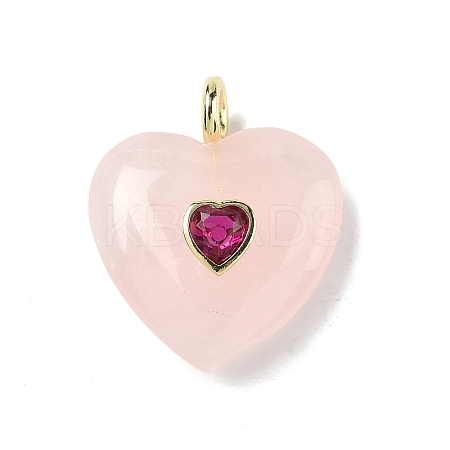 Natural Rose Quartz Pendants G-C274-04H-1