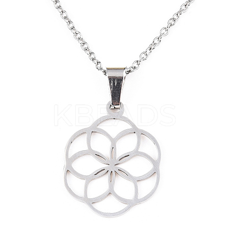 Non-Tarnish 201 Stainless Steel Pendant Necklaces NJEW-S105-JN599-45-1-1