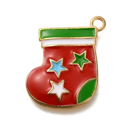 Christmas Theme Alloy Enamel Pendants FIND-I040-01B-1