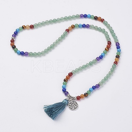 Natural Gemstone Beads Necklaces LS-NJEW-F147-B02-1