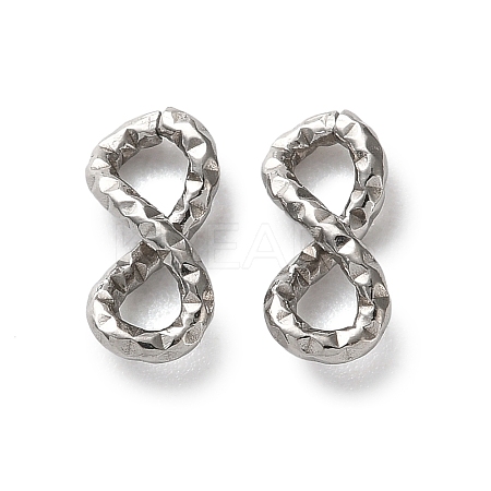 304 Stainless Steel Textured Infinity Linking Rings STAS-R164-03P-02-1