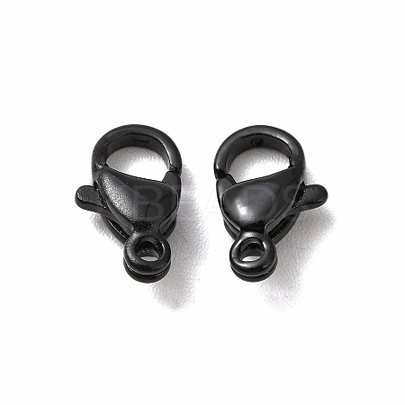 Spray Painted 304 Stainless Steel Lobster Claw Clasps STAS-R120-01B-02-1