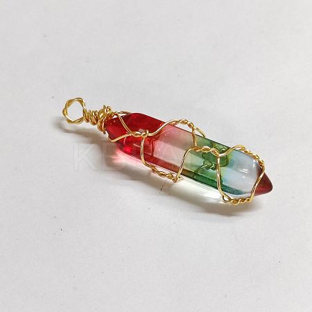 Glass Pendants PALLOY-CJ00013-01-1