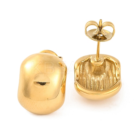 Ion Plating(IP) 304 Stainless Steel Stud Earrings EJEW-G395-18G-1