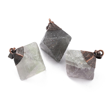 Rough Raw Natural Fluorite Pendants G-B012-05R-1