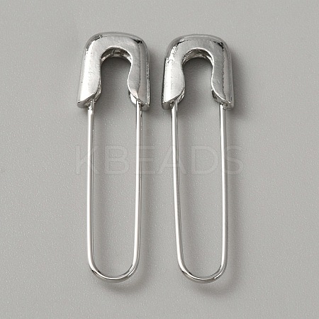 Exquisite Alloy Safety Pin Shape Hoop Earrings for Women EJEW-WH0001-17P-1