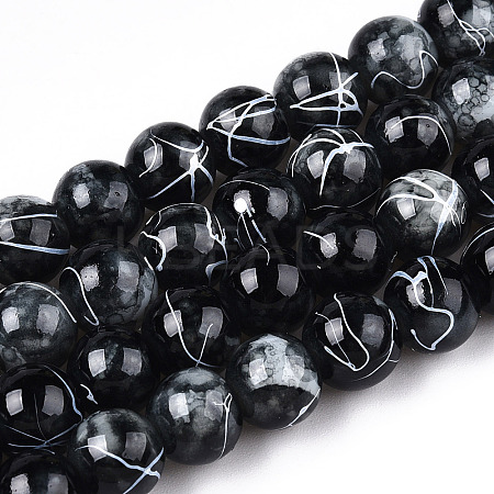 Drawbench Glass Round Beads GLAD-WH0001-01-03-1