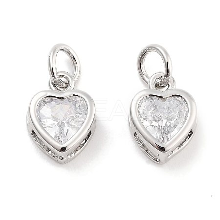 Brass Micro Pave Cubic Zirconia Pendants KK-P271-02P-B-1