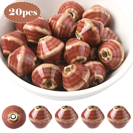 20Pcs Handmade Porcelain Beads PORC-YW0001-43D-1