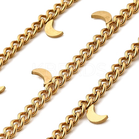 Ion Plating(IP) 304 Stainless Steel Curb Chains CHS-G041-02G-02-1