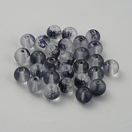 Transparent Frosted Glass Beads LS-GLAA-WH0032-21D-1