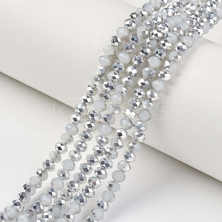 Electroplate Glass Beads Strands EGLA-A034-J4mm-M03-1