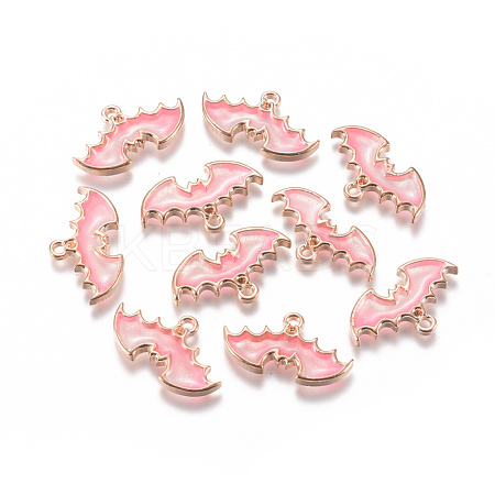 Zinc Alloy Enamel Pendants PALLOY-WH0070-30G-B-1