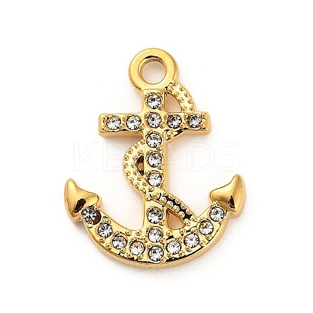 304 Stainless Steel Crystal Rhinestone Pendants STAS-P385-07A-G-1