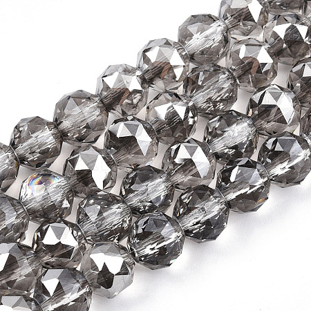 Electroplate Transparent Glass Beads Strands EGLA-N002-34C-C12-1
