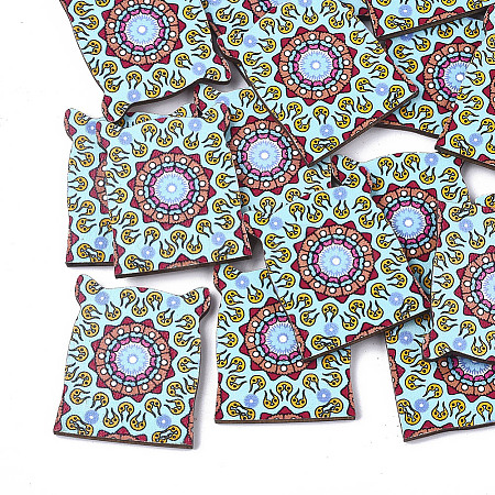 Printed Basswood Cabochons LS-WOOD-S045-074A-1