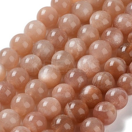 Round Natural Grade B Sunstone Beads Strands LS-G-F222-33-8mm-1