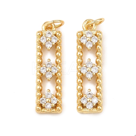 Brass Micro Pave Cubic Zirconia Pendants KK-Z146-30G-1