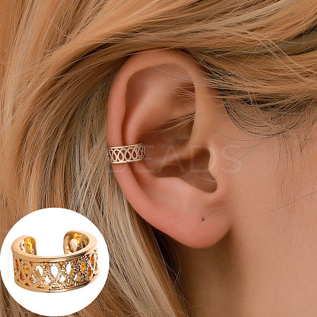 Brass Rhinestone Cuff Earrings WGCA6F2-31-1