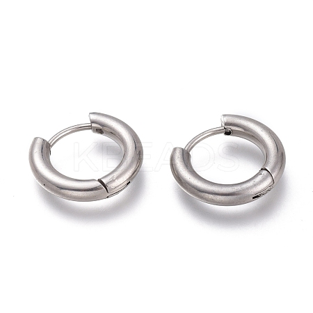 Tarnish Resistant 201 Stainless Steel Huggie Hoop Earrings EJEW-O095-05-02-1