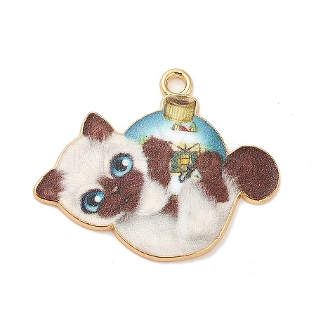 Christmas Alloy Enamel Pendants ENAM-K069-43E-02-1
