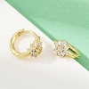 Brass Micro Pave Cubic Zirconia Hoop Earrings EJEW-S277-07G-C-1